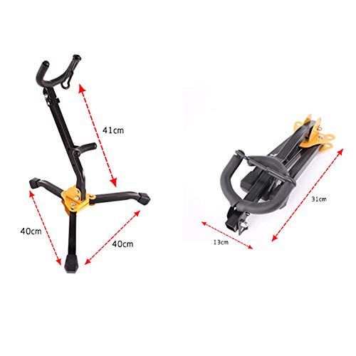 Gyswshh Portable Foldable Alto/Tenor Saxophone Stand Sax Holder Instrument Accessories Black