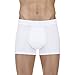 PROTECHDRY - Washable & Reusable Urinary Incontinence Cotton Boxer Brief Underwear for Men, White Large