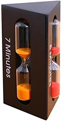 Triangle Wooden Sand Hourglass Timer-YouMiYa Graduation Gift 3/5/7 Minute Mini Clock for Countdown Kitchen Timer Sandglass Home Decoration For Parents,Friends, Graduation Gifts(black)
