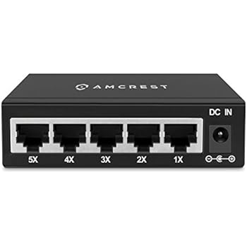 network switch play Gigabit 5 Amcrest Play Port Plug and Switch, Amazon.com:
