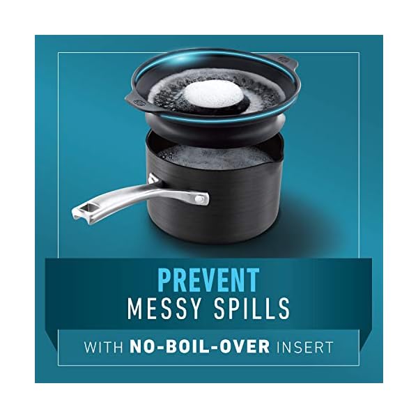 Calphalon Classic Pots and Pans Set, 10 Piece Cookware Set with No Boil