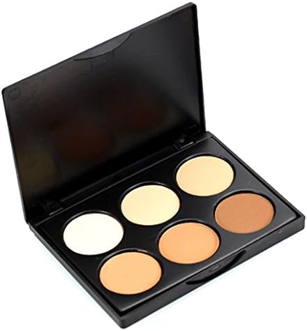 Pressed Powder Palette 6 Colors Mini Face Powder Contouring Kit Cosmetics Highlighter Foundation Corrector Professional Contour Palette Makeup Kit