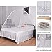 Goplus Folding Mosquito Net, Portable Pop up Tent Mesh Canopy Curtains with Bottom for Bed Home Bedroom Outdoor Camping, White