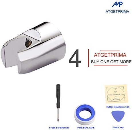 ATGETPRIMA Handheld Shower Head Holder Wall Mount Bracket for Bathroom Hand Sprayer Wand or Toilet Hand Held Bidet Spray ABS,Chrome Plating, B01C