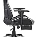 Gaming Chair,High Back Ergonomic Style Racing Chair Leather 180 Degree Reclining Computer Chair 360 Degree Swivel Adjustable Office Chair Footrest White Black, Headrest Lumbar Support