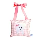 Girl's Tooth Fairy Pillow in Baby Pink Gingham Print Cotton