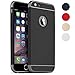 iPhone 5S Case, iPhone SE Case, iPhone 5 Case, SAUS 3 in 1 Ultra Thin and Slim Design Coated Premium Non Slip Surface with Excellent Grip Case Fit for Apple iPhone 5 / 5S / SE (Black)