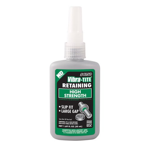 Vibra-TITE - 54150 541 High Strength Slip Fit Anaerobic Retaining Compound, 50 ml Bottle, Green