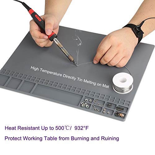 Silicone Soldering Mat Electronic Repair Mat for Laptop, Watch