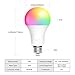 Smart WiFi Light Bulb 2 Pack, A19 LED Dimmable Multicolored RGB + W, E26 Base Type, 85W Equivalent (10W), Work with Alexa & Google Assistant, No Hub Required