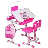 SMAGREHO Kids Desk and Chair Set, Height Adjustable