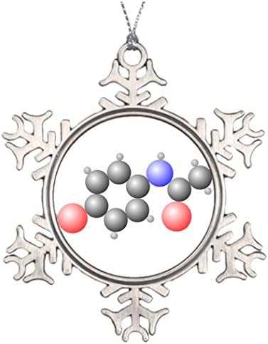 Best Friend Snowflake Ornaments Paracetamol Molecule Christmas Snowflake Ornaments Balls