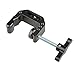 CAMVATE C-Clamp with 1/4 and 3/8 Thread Hole for Camera Monitor(Black T-Handle) - 1688