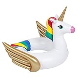 Sunnylife Animal Shaped Kids Inflatable Pool Float Beach Toy Floating Raft for Toddlers - Unicorn White