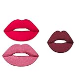 Silvercell 3 PCS Set Matte Lip Gloss Matte Lip Gloss Beauty Makeup