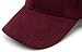 JOOWEN 6 Panel Faux Suede Baseball Cap Classic Adjustable Soft Plain Hat (Wine Red)