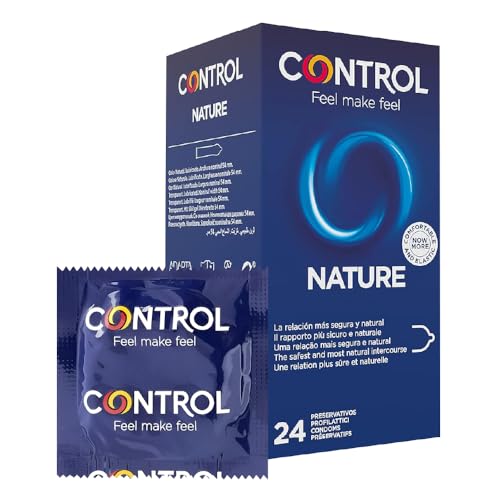 Preservativos Nature. Caja de 24 Condones para un Placer Natural, Lubricados, Sexo Seguro. Disfruta de unos Preservativos con Ajuste Perfecto para una Relación Segura.