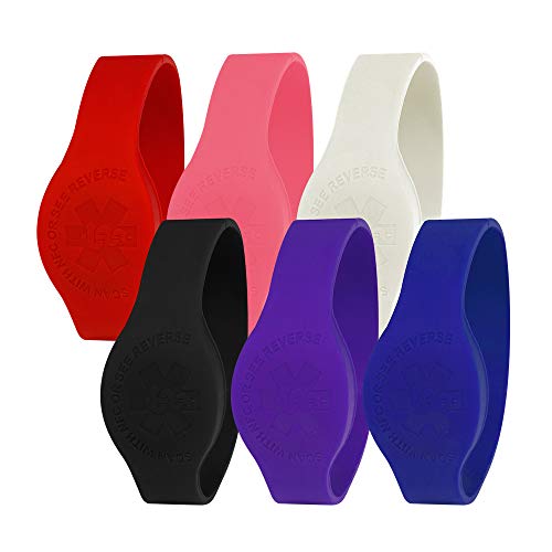 Tap2Tag-189-mm-Large-Black-Teardrop-Medical-Alert-Wristband