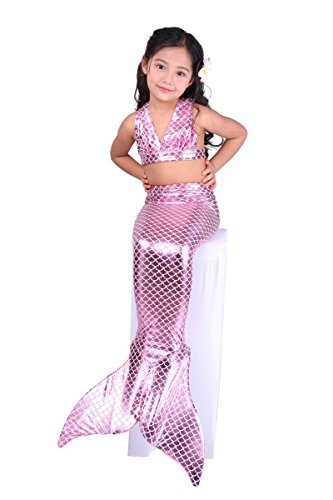Dressy Daisy Girls' 3pcs Mermaid Tail Swimwear Mermaid Swimsuit Bathing Suit Bikini