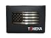 FL102 Men's Enamel Gun Metal American Flag Dark Side Plaque Buckle fits 1.33