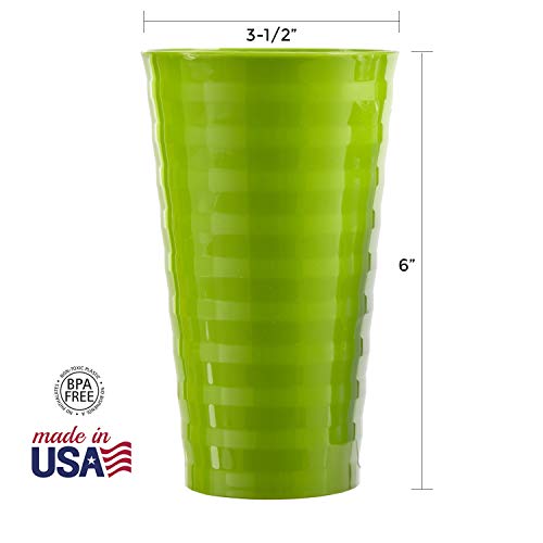 Splash 20ounce Unbreakable Plastic Tumblers set of 12 Lime Green