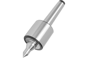 MT2 Live Center, MT2 Live Revolving Lathe Center, Triple Bearings, Hardened Alloy Steel Live Center for Metal Lathe Turning