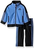 adidas Baby Boys' Iconic Tricot Jacket and Pant Set, Marina, 12M