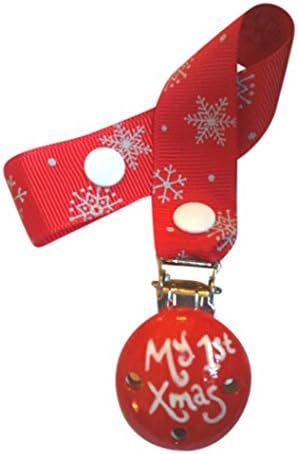 CuteToots hand-painted wooden dummy clip - My first Xmas (universal fitting)