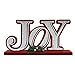 OUCHAN JOY Wooden Table Decor Christmas - Galvanized Christmas Tabletop Display Decorative Word Signs Decorations for Home and Kitchen(JOY)