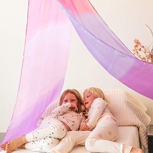 Sarah's Silks - Giant Playsilk, 100% Real Silk, Eco-Friendly Dye, 9-Feet Long 3-Feet Wide Giant Silk - Blossom