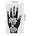 Henna Tattoo Stencil/Temporary Tattoo Temples Set of 8 Sheets,Indian Arabian Tattoo Reusable Stickers Stencils Body Art Designs for Hands