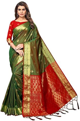 Fabrica Fab Women's Soft Banarasi Silk Saree With Blouse Piece