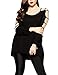 Dokotoo Womens Plus Size Overlay Hammock Cut out Swing Arm Blouse Tops