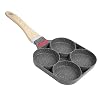 Pannenkoek Koekenpan, Koekenpan Bakpannen 4 Cup Nonstick met Hittebestendige Houten Handvat Koekenpan Inductie voor Open…