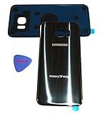 (md0410) Galaxy S7 EDGE OEM BLACK ONYX Rear Back Glass Lens Battery Door Housing Cover + Adhesive Replacement For G935 G935F G935A G935V G935P G935T with adhesive and opening tool