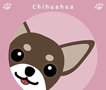 Amazon 見つめる チワワ スムース チョコ タン 犬 ステッカー ピンクバック デザイン表札ドットコム カー用品 通販