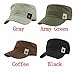 Baomabao Flat Roof Military Hat Cadet Patrol Bush Hat Baseball Field Cap (BK)