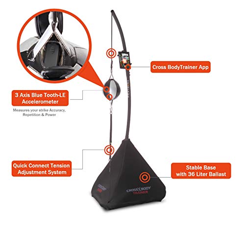 Nexersys Cross Body Trainer Interactive Double End Bag for Boxing, MMA, Fitness, Cardio, Core Strength - The Ultimate Boxing Experience, App Includes 10k HIIT Workouts and Teaches Proper Technique - Thumbnail 2