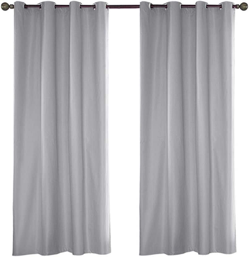 ele ELEOPTION Outdoor Curtain Waterproof Outdoor Curtain with Grommet for Front Porch, Pergola, Cabana, Covered Patio, Gazebo, Dock, and Beach Home (137 x 275cm, Light Gray)