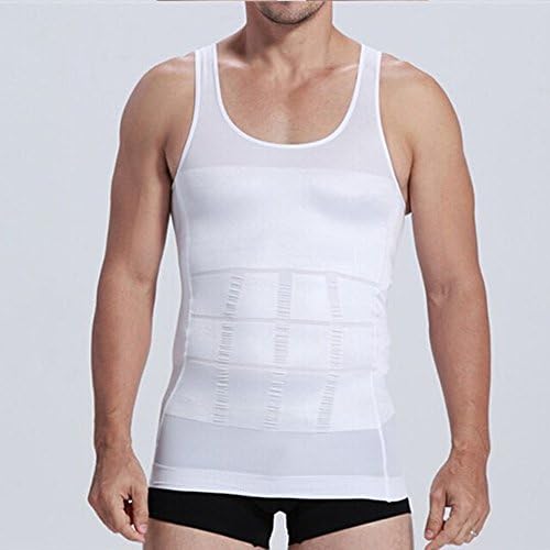 LFH Men's Body Shaper Slimming Shirt Tummy Waist Vest Lose Weight Shirt, Men's Elastic Sculpting Vest Thermal Compression Base Layer Slim Compression Muscle Tank Shapewear For Men (Black, XL)