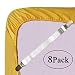 WSupikio 8pcs(2 Sets) Sheet Straps Fitted Sheet Band Adjustable Bed Corner Holder Elastic Fasteners Clips Grippers Mattress Pad Cover Suspenders primary
