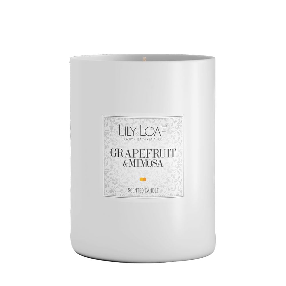 Lily & Loaf Grapefruit & Mimosa, Toxin Free, Soy Wax Candle - 40 Hours Burn Time…