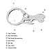 Keychain Multi-Tool 100% Titanium,7-in-1 Multi-Purpose Pocket Tool - Cap Twister,Hex Bit Holder,Flat head screwdriver,Nail puller,Pry bar,Cap Lifter,Lanyard Hole,Everyday Carry (Titanium)