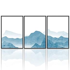 signwin 3 Piece Framed Canvas Wall Art Mountain...