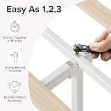 Zinus Piper Double Upholstered Bed Frame with Headboard 135 x 190 cm Off White view 5