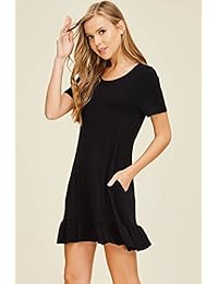 Annabelle - Vestido casual para mujer con dobladillo y bolsillos S-3XL