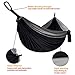 Gold Armour Camping Hammock - XL Double Hammock Portable Hammock Camping Accessories Gear for Outdoor Indoor with Tree Straps, USA Based Brand (Black and Gray)
