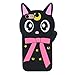 iPhone 7 Case, MC Fashion Cute 3D Japan Cartoon Sailor Moon Crystal Black Cat Luna Protective Silicone Rubber Case Skin for Apple iPhone 7 (2016) (Sailor Moon Crystal-Luna Cat)