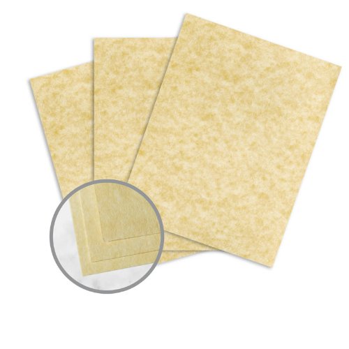 Astroparche Ancient Gold Paper - 8 1/2 x 11 in 60 lb Text Vellum 30% Recycled 500 per Ream