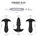 Butt Plug - Vibrating Anal Trainning Sets Sex Toys Dildo Vibrator Pack of 3 Soft Silicone Medical Grade Anal Trainer Kit Flexible Waterproof for Men Women Toy, Black